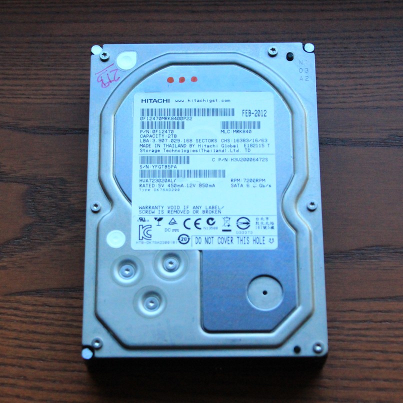 Dysk HDD 2TB - Hitachi HUA723020ALA641