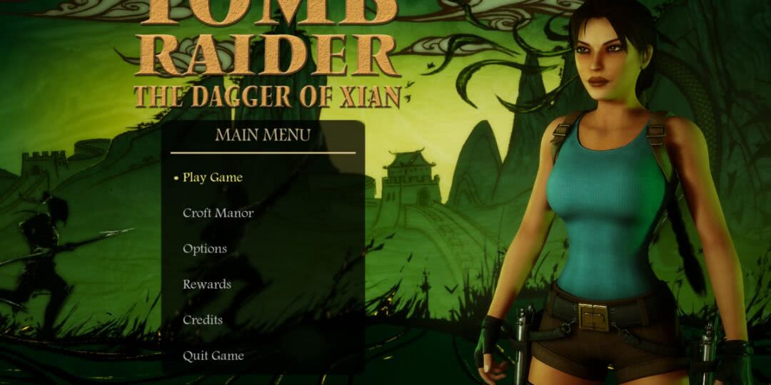 Tomb Raider The Dagger of Xian Menu Screen